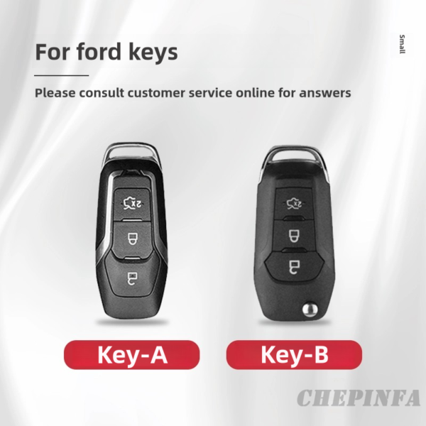 Zinc Alloy Car Key Case Cover For Ford Mondeo MK3 MK4 MK5 Kuga F150 Ranger Explorer Focus SMAX CMAX Mustang 2020 Fusion Fiesta Escort Mondeo Everest