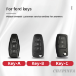 Zinc Alloy Car Key Case Cover For Ford Focus 3 4 ST Fiesta Fusion Kuga Ecosport Mondeo MK3 MK4 Escape Falcon B-Max C-Max Eco Sport Galaxy Protect Accessories