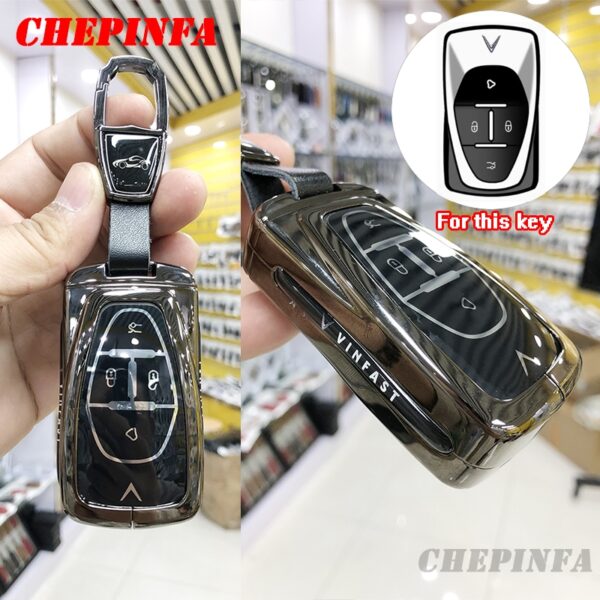 Zinc Alloy Car Key Case Cover For Vinfast VF6 VF7 VF8 VF9 Vinfast Key Chain Entry Remote Accessory