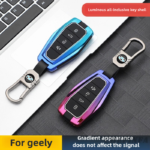 Zinc Alloy Car Key Case Cover For Geely Emgrand 7 GX3 Atlas GS NL3 Gili Emgrand 7 EX7 GT GC9 Coolray 2024 X6 Emgrand Global Hawk GX7 Accessories