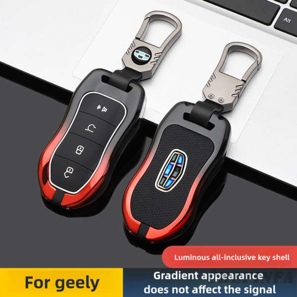 Zinc Alloy Car Key Case Cover For  Geely Tugella 2020 Boyue Atlas Pro Gili Tugella Key Protector Keychain Accessories