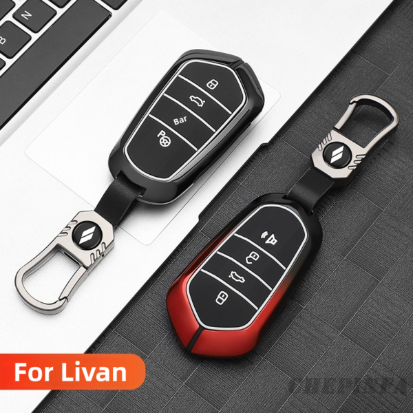 Zinc Alloy Car Key Case Cover For Geely LIVAN 7 EV 2023 2024 Car Accessories