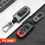 Zinc Alloy Car Key Case Cover For Jeep Renegade Grand Cherokee For Dodge Ram Charger 1500 Challenger Chrysler 300C Journey Wrangler Car Accessaries