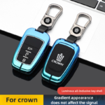 Zinc Alloy Car Key Case Cover For Toyota GR RAV4 Crown Hilux Fortuner Corolla SE 2023 Camry Yaris Land Cruiser Prado Venza Accessory