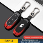 Zinc Alloy Car Key Case Cover For Leading Ideal Li Auto L9 Li Lixiang L6 L7 L8 Protector Key Shell Fob Suede Keychain