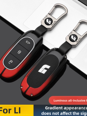 Zinc Alloy Car Key Case Cover For Leading Ideal Li Auto L9 Li Lixiang L6 L7 L8 Protector Key Shell Fob Suede Keychain