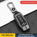 Zinc Alloy Car Key Case Cover For Lincoln  MKZ MKC MKX Ford Fusion F-150 Edge Explorer Mustang Platinum 2016 F150 Lariat Car Remote Key Case Cover