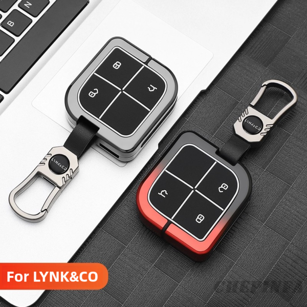 Zinc Alloy Car Key Case Cover For LYNK&CO 08 2022 2023 2024 LYNKCO 01 02 03 05 06 09 Auto Key Fob Holder Keychain