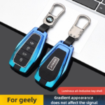 Zinc Alloy Car Key Case Cover For Geely Emgrand 7 GX3 Atlas GS NL3 Gili Emgrand 7 EX7 GT GC9 Coolray 2024 X6 Emgrand Global Hawk GX7 Accessories