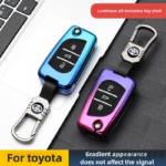 Zinc Alloy Car Key Case Cover For Toyota Auris Corolla Avensis Verso Yaris Aygo Scion TC IM Camry RAV4 Forturner Hilux