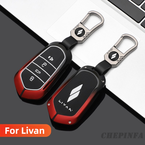 Zinc Alloy Car Key Case Cover For Geely LIVAN 7 EV 2023 2024 Car Accessories