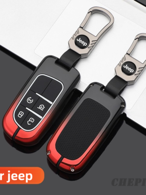 Zinc Alloy Car Key Case Cover For Jeep Renegade Grand Cherokee For Dodge Ram Charger 1500 Challenger Chrysler 300C Journey Wrangler Car Accessaries