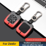 Zinc Alloy Car Key Case Cover For Zeekr 001 X 2021 2022 2023 for ZEEKR 001 009 Full Protector Fob Keychain