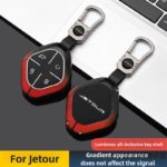 Zinc Alloy Car Key Case Cover For Jetour DASHING X-1 Plus DTC 2022 2023 2024 Car Remote Key Protection Shell