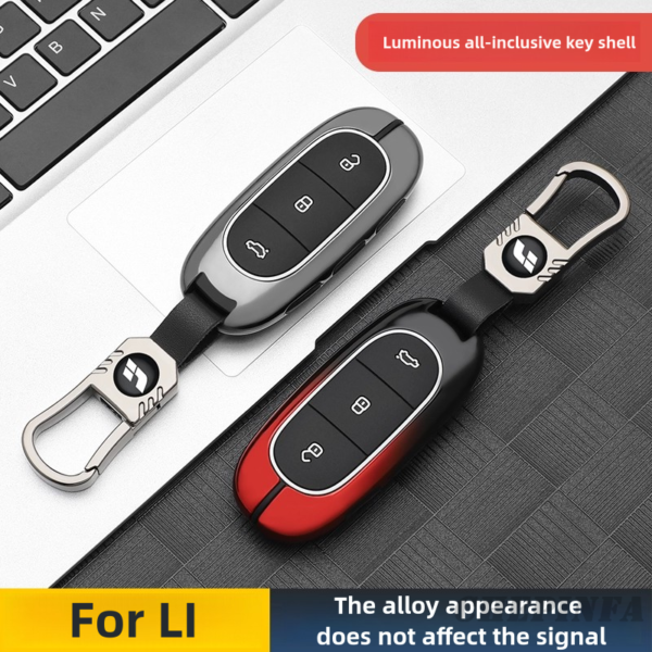 Zinc Alloy Car Key Case Cover For Leading Ideal Li Auto L9 Li Lixiang L6 L7 L8 Protector Key Shell Fob Suede Keychain