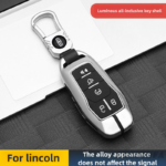 Zinc Alloy Car Key Case Cover For Lincoln  MKZ MKC MKX Ford Fusion F-150 Edge Explorer Mustang Platinum 2016 F150 Lariat Car Remote Key Case Cover