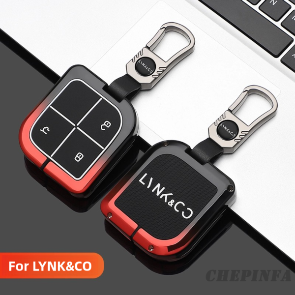 Zinc Alloy Car Key Case Cover For LYNK&CO 08 2022 2023 2024 LYNKCO 01 02 03 05 06 09 Auto Key Fob Holder Keychain