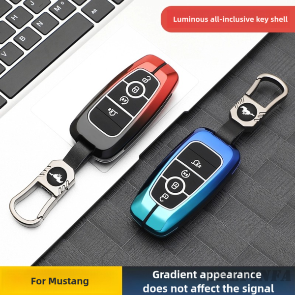 Zinc Alloy Car Key Case Cover For Ford Fusion Edge Mustang Explorer F150 F250 F350 F450 F550 Ecosport Escape Keychain