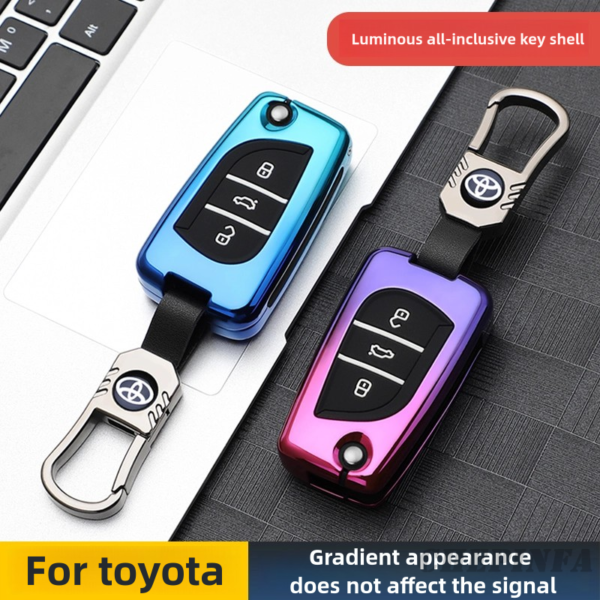 Zinc Alloy Car Key Case Cover For Toyota Auris Corolla Avensis Verso Yaris Aygo Scion TC IM Camry RAV4 Forturner Hilux