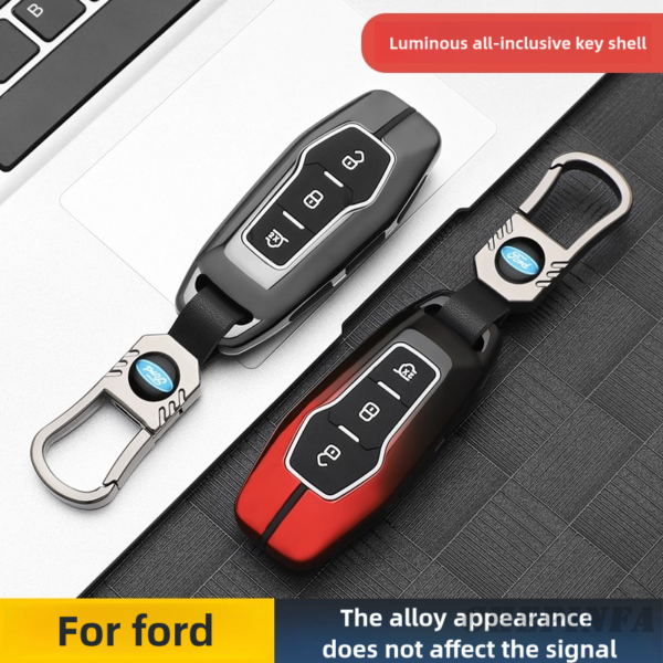 Zinc Alloy Car Key Case Cover For Ford Mondeo MK3 MK4 MK5 Kuga F150 Ranger Explorer Focus SMAX CMAX Mustang 2020 Fusion Fiesta Escort Mondeo Everest