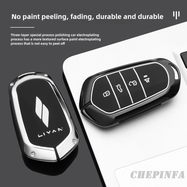 Zinc Alloy Car Key Case Cover For Geely LIVAN 7 EV 2023 2024 Car Accessories