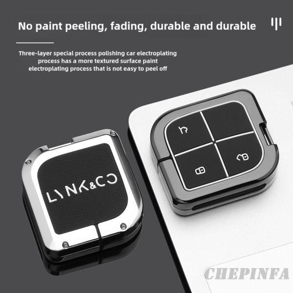 Zinc Alloy Car Key Case Cover For LYNK&CO 08 2022 2023 2024 LYNKCO 01 02 03 05 06 09 Auto Key Fob Holder Keychain