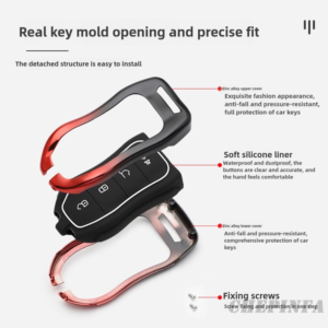 Metal car key case for geely