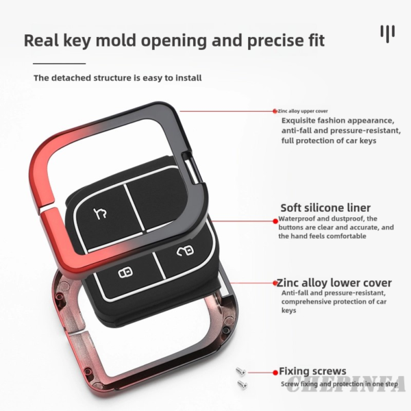 Zinc Alloy Car Key Case Cover For LYNK&CO 08 2022 2023 2024 LYNKCO 01 02 03 05 06 09 Auto Key Fob Holder Keychain