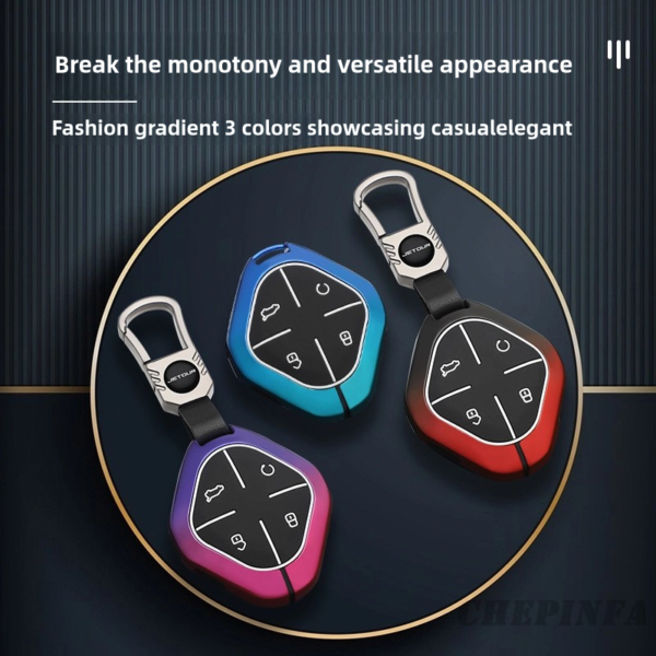 Zinc Alloy Car Key Case Cover For Jetour DASHING X-1 Plus DTC 2022 2023 2024 Car Remote Key Protection Shell