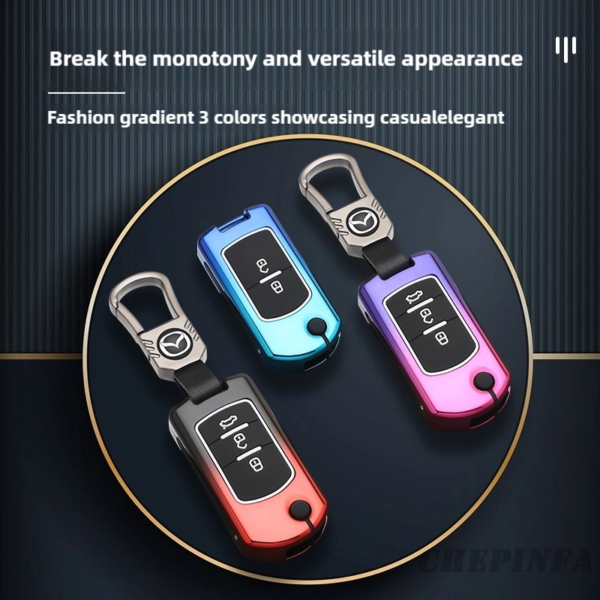 Zinc Alloy Car Key Case Cover For Mazda Demio 2 3 5 6 M3 M5 M6 CX-5 CX7 CX9 RX8 MX5 MPV 2/3 Buttons